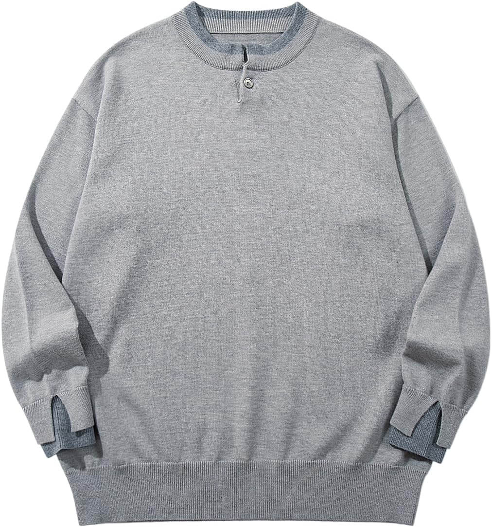 Oversized Cable Knit Sweater in Chic Light Gray
